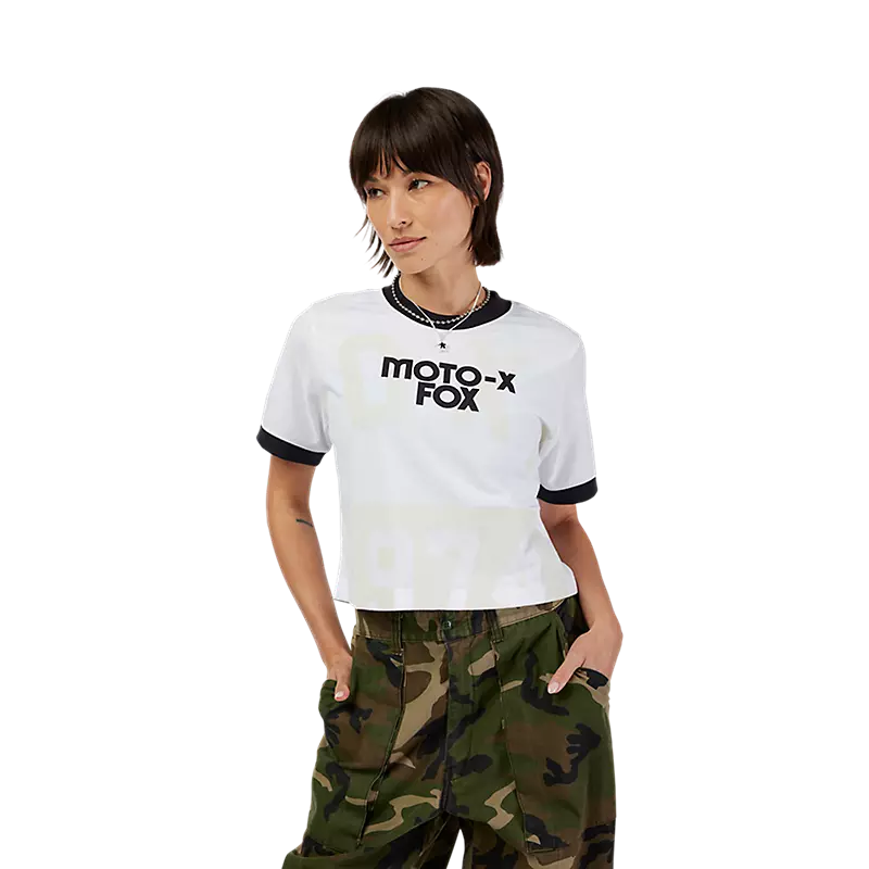 γυναικείο κοντό μπλουζάκι από την fox, circa 74 ringer tee