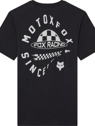 ανδρική κοντομάνικη μπλούζα σε γκρι χρώμα fox planet moto premium tee