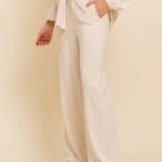 γυναικείο λινό παντελόνι σε άσπρο χρώμα, jolie linen pant