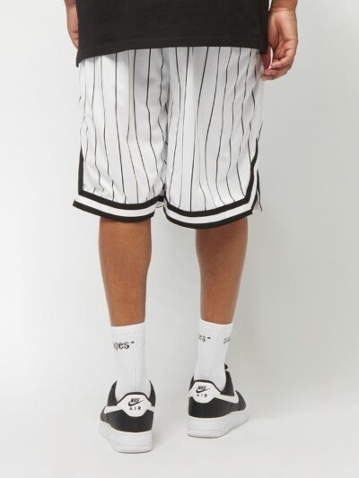 ανδρική βερμούδα με ρίγες ασπρόμαυρή, karl kani small signature pinstripe mesh shorts