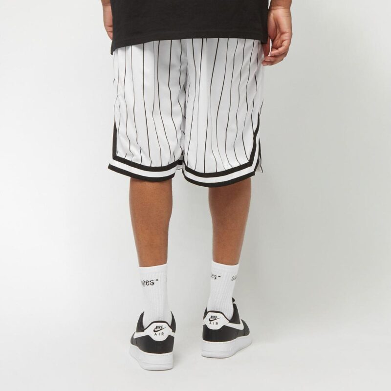 ανδρική βερμούδα με ρίγες ασπρόμαυρή, karl kani small signature pinstripe mesh shorts