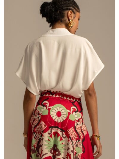 Peace & Chaos Lily Shirt - White - Image 4