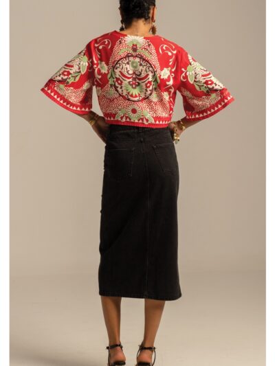 Peace & Chaos Mandala Crop Shirt - Image 4