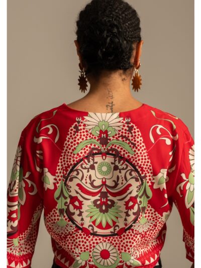Peace & Chaos Mandala Crop Shirt - Image 6