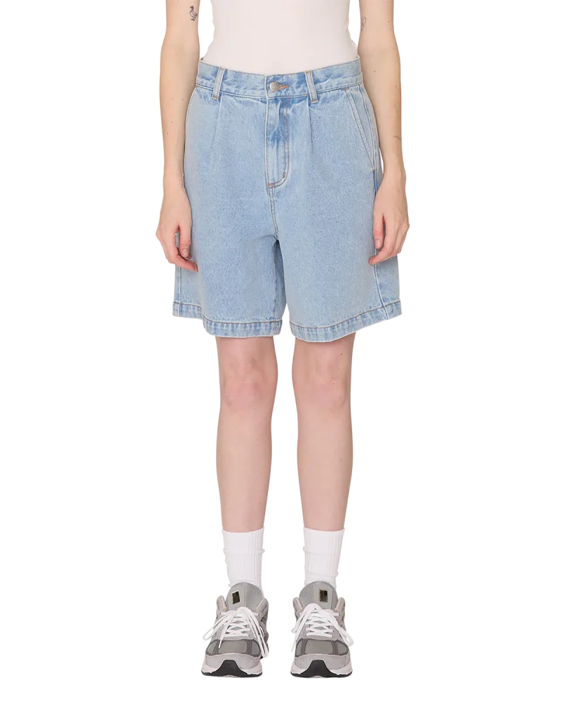 γυναικεία τζιν βερμούδα από την obey, eli II denim pleated short