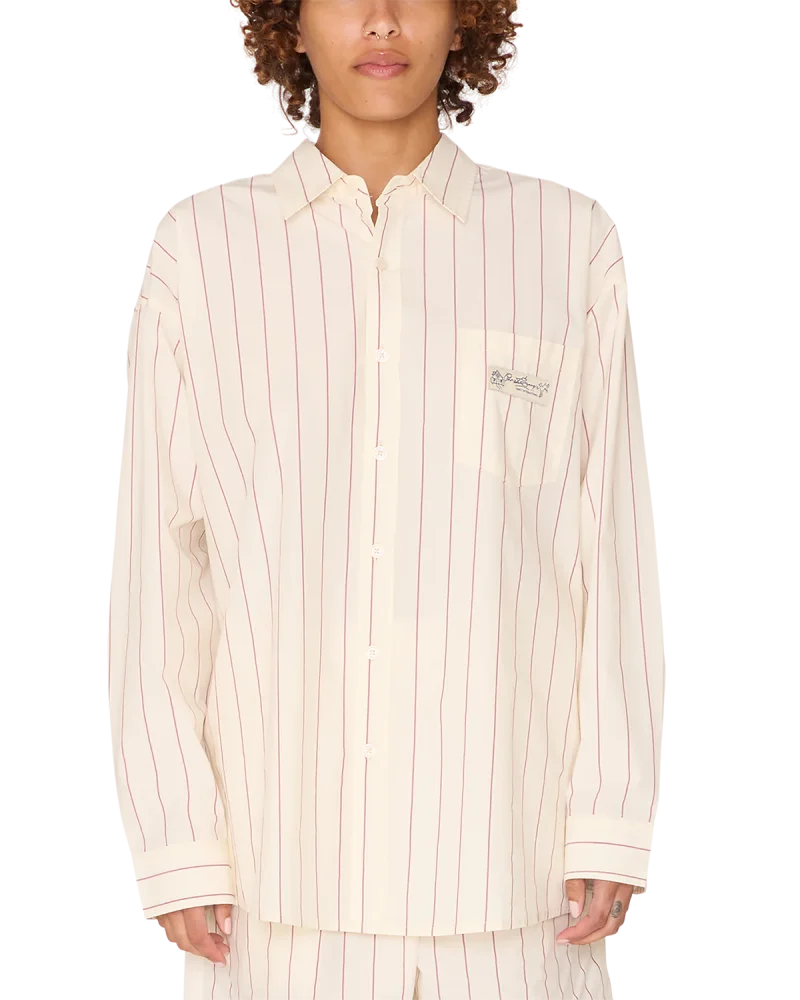 γυναικείο πουκάμισο από την Obey με ρίγες, primavera stripe shirt