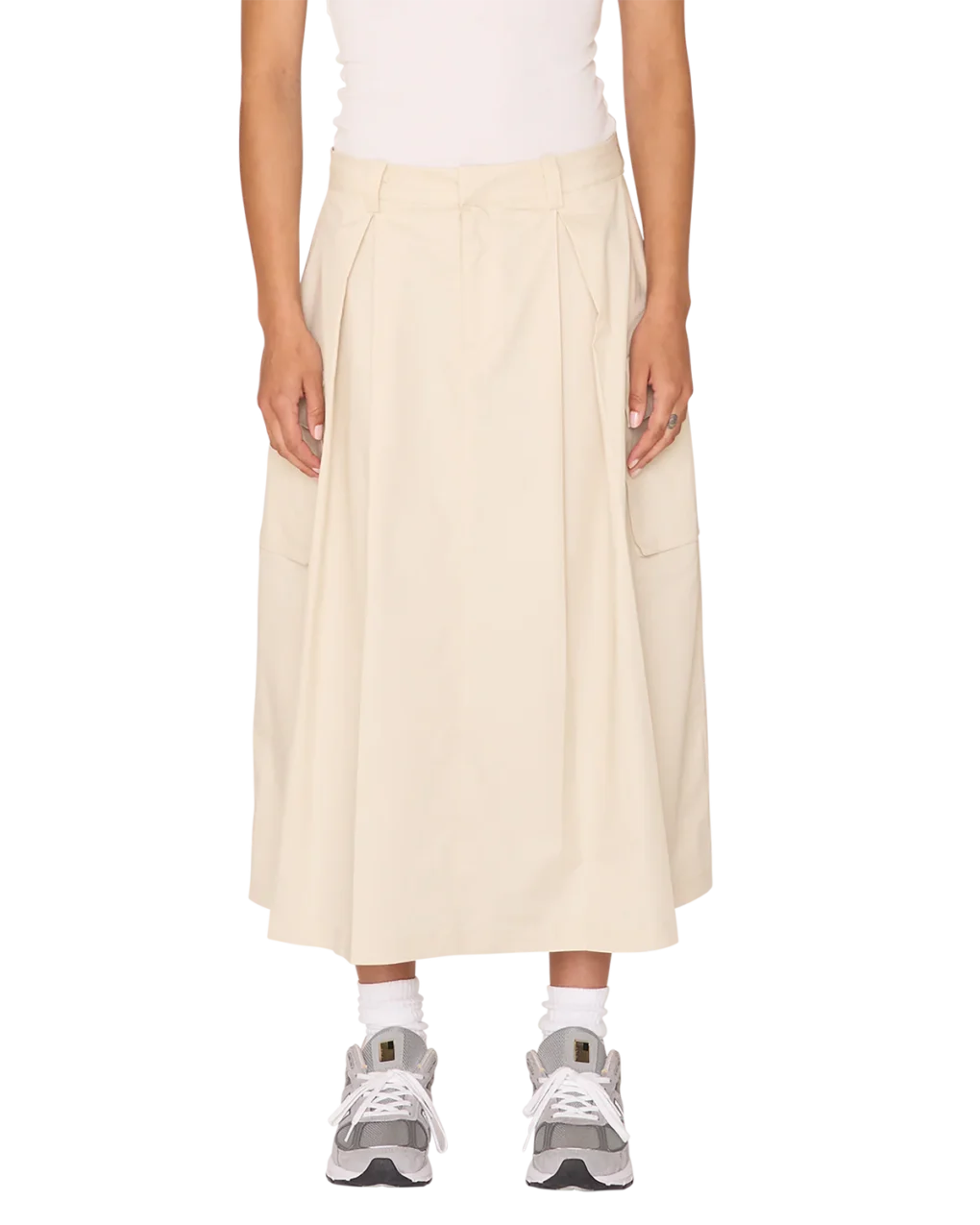 γυναικεία cargo φούστα σε μπεζ χρώμα από την obey, surface cargo skirt