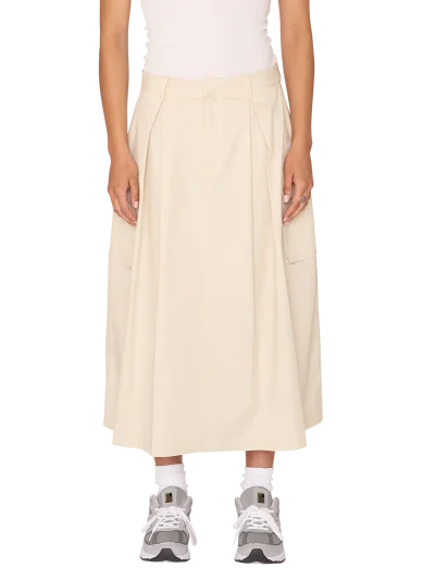 γυναικεία cargo φούστα σε μπεζ χρώμα από την obey, surface cargo skirt