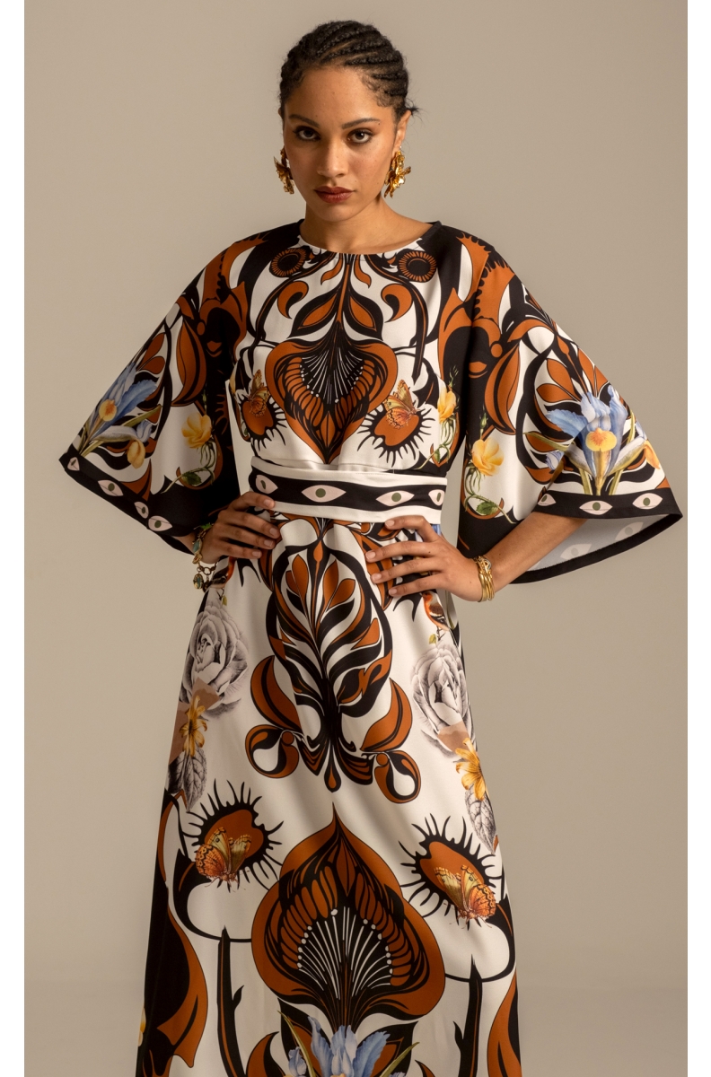 γυναικείο φόρεμα σε σχέδια από την peace and chaos, ornamental long dress