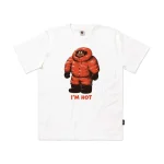 η im hot t-shirt από την the dudes σε άσπρο χρώμα με τύπωμα στο μπροστινό μέρος