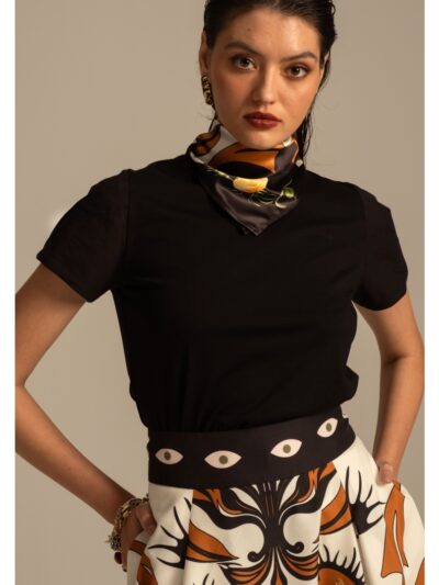 γυναικεία μπλούζα σε μαύρο χρώμα από την peace and chaos, tulip top black