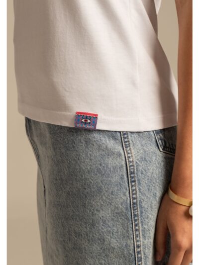 Peace & Chaos Tulip Top - White - Image 3