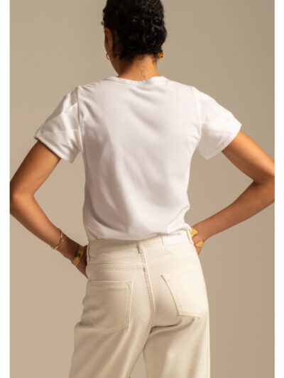 Peace & Chaos Tulip Top - White - Image 4
