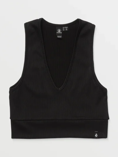 Volcom Gimmestank Rib Top Black Γυναικείο Μπλουζάκι - Image 7