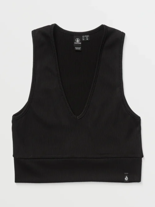 Volcom Gimmestank Rib Top Black Γυναικείο Μπλουζάκι - Image 7