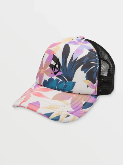 καπέλο από την volcom με λουλούδια, into paradise cap