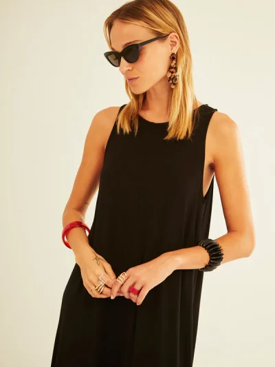 γυναικείο black strappy φόρεμα από την εταιρεία xantik