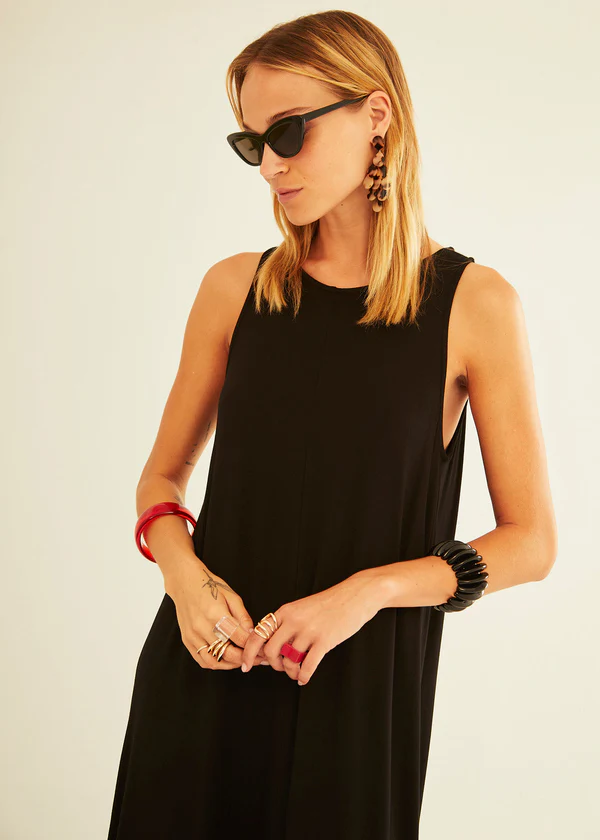 γυναικείο black strappy φόρεμα από την εταιρεία xantik