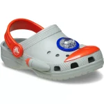 παιδικά crocs σε σχήμα διαστημόπλοιου και γκρι χρώμα, crocs t classic rocketship clog