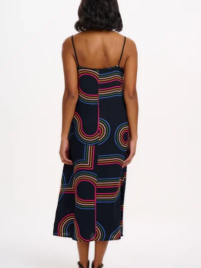 γυναικείο φόρεμα με ραντάκι από την sugarhill, gretchen midi sundress
