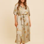 φόρεμα με κουμπιά και πριντ από την rut n circle, miva dress