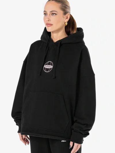 γυναικείο μαύρο φούτερ από την pegador, super oversized hoodie