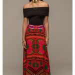 γυναικεία μακριά φούστα με print από την peace and chaos, rapture long skirt