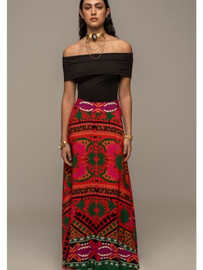 γυναικεία μακριά φούστα με print από την peace and chaos, rapture long skirt