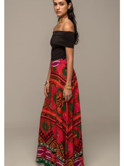 γυναικεία μακριά φούστα με print από την peace and chaos, rapture long skirt