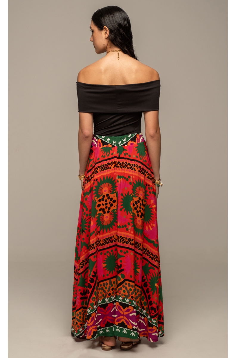 γυναικεία μακριά φούστα με print από την peace and chaos, rapture long skirt