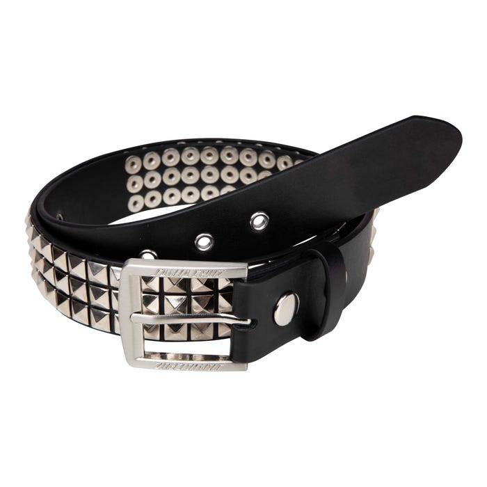 μαύρη ζώνη δερμάτινη με καρφιά από την santa cruz, triple set belt