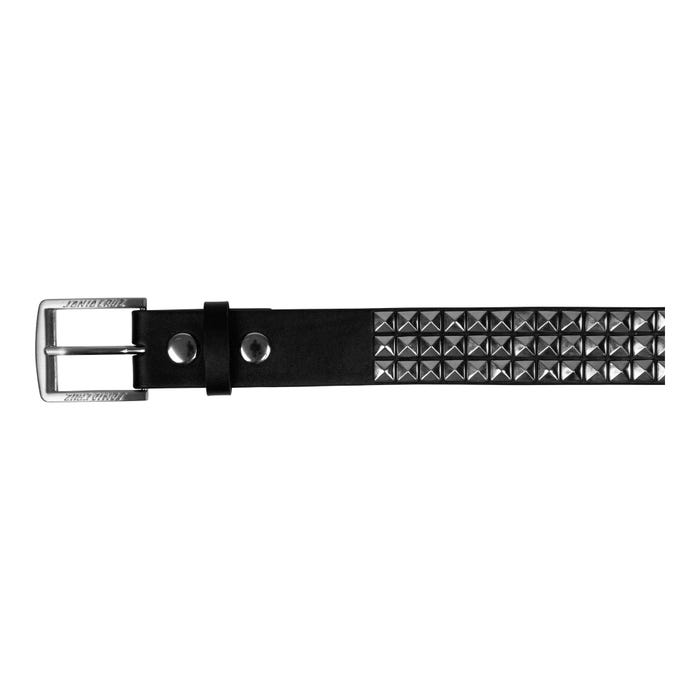 μαύρη ζώνη δερμάτινη με καρφιά από την santa cruz, triple set belt