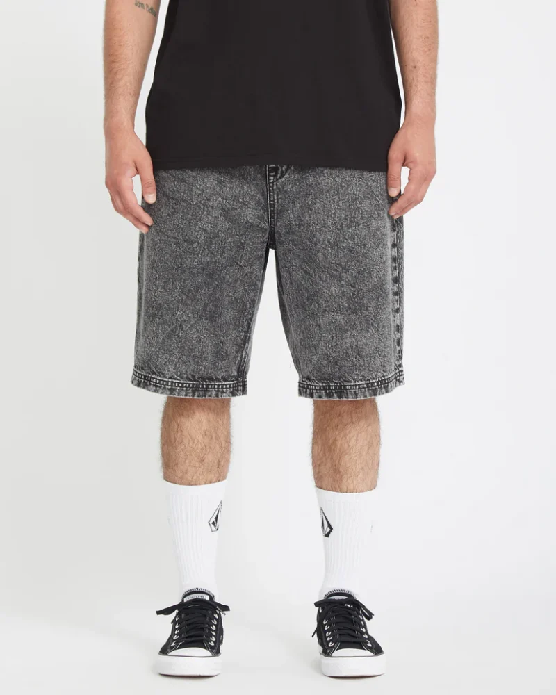ανδρική τζιν βερμούδα με λάστιχο volcom freazy loose elasticated short
