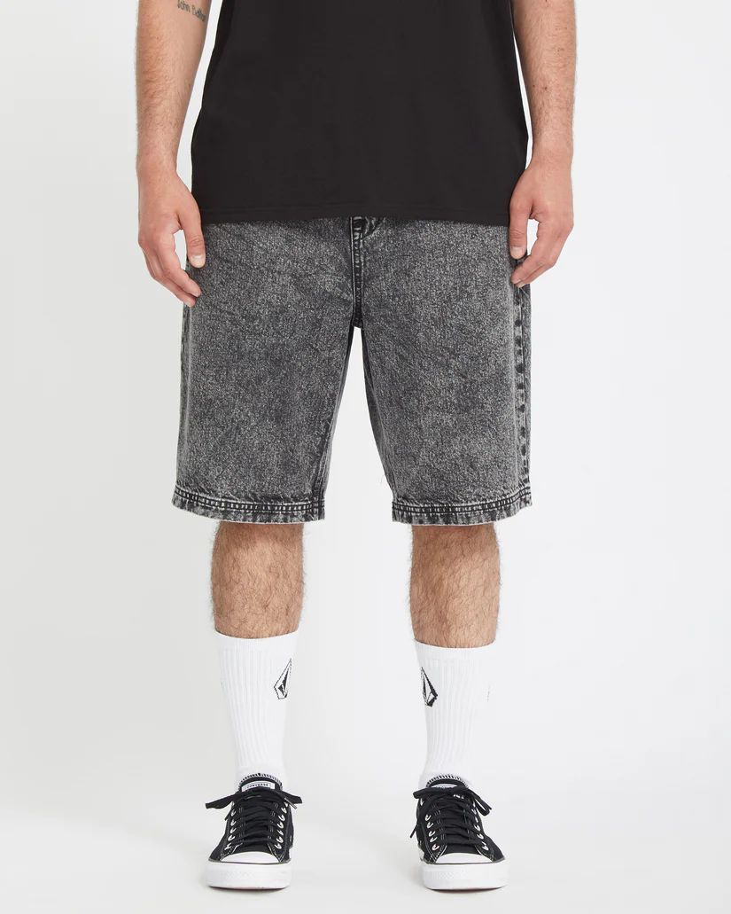 ανδρική τζιν βερμούδα με λάστιχο volcom freazy loose elasticated short
