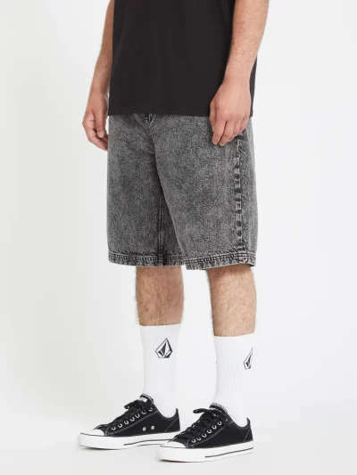ανδρική τζιν βερμούδα με λάστιχο volcom freazy loose elasticated short