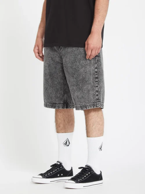 ανδρική τζιν βερμούδα με λάστιχο volcom freazy loose elasticated short
