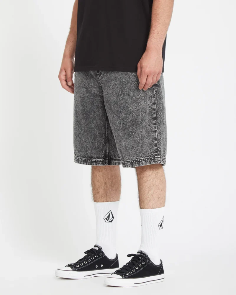 ανδρική τζιν βερμούδα με λάστιχο volcom freazy loose elasticated short