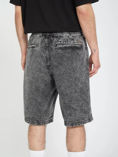 ανδρική τζιν βερμούδα με λάστιχο volcom freazy loose elasticated short