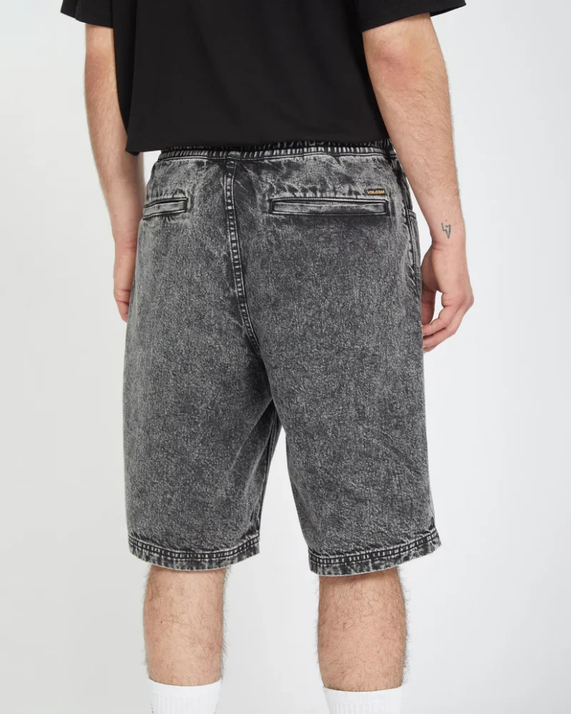 ανδρική τζιν βερμούδα με λάστιχο volcom freazy loose elasticated short