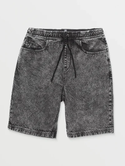 ανδρική τζιν βερμούδα με λάστιχο volcom freazy loose elasticated short
