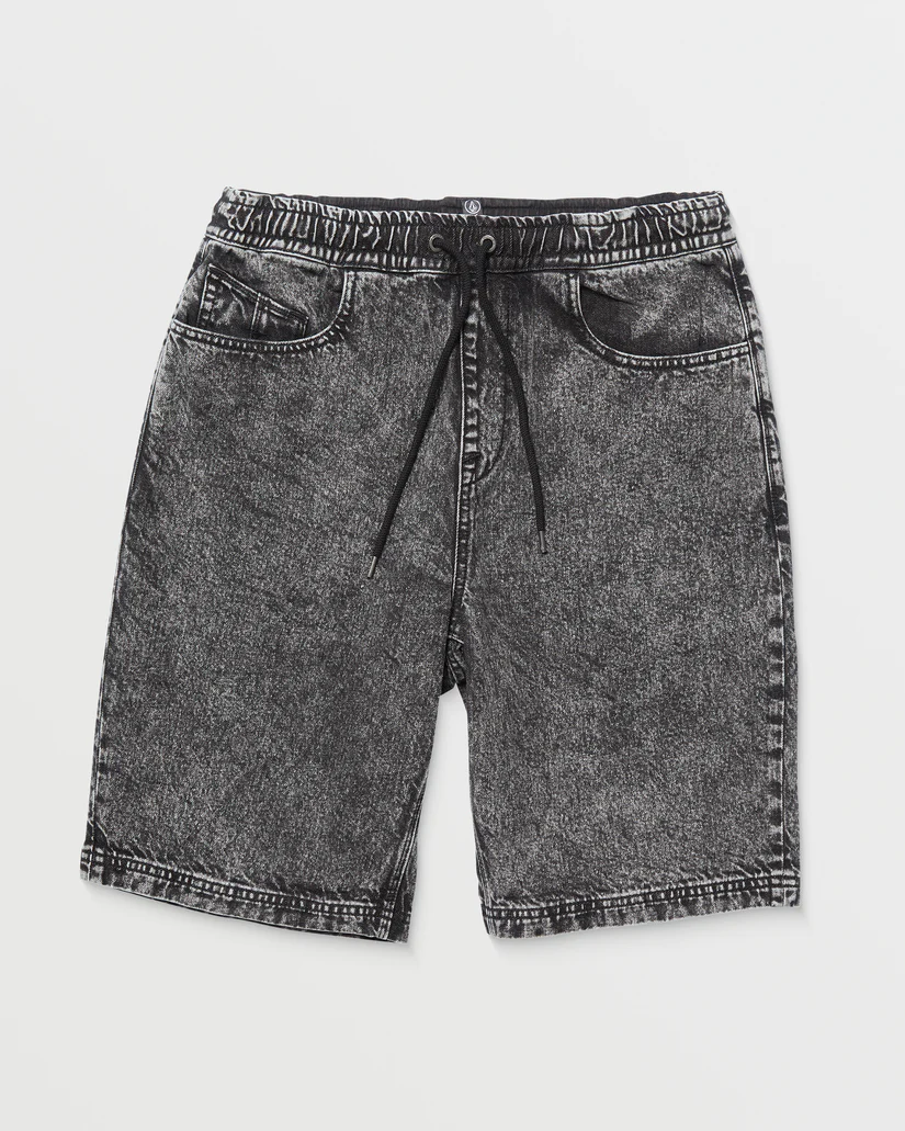 ανδρική τζιν βερμούδα με λάστιχο volcom freazy loose elasticated short