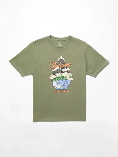 παιδική μπλούζα από την volcom σε πράσινο χρώμα, pnw t-shirt