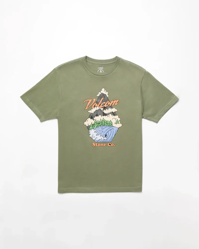 παιδική μπλούζα από την volcom σε πράσινο χρώμα, pnw t-shirt