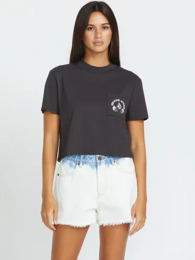 γυναικεία μπλούζα σε γκρι χρώμα από την volcom , pocket dial t-shirt