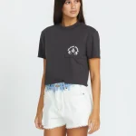 γυναικεία μπλούζα σε γκρι χρώμα από την volcom , pocket dial t-shirt