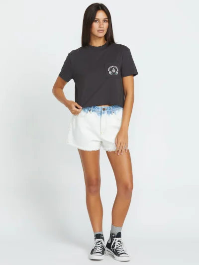 γυναικεία μπλούζα σε γκρι χρώμα από την volcom , pocket dial t-shirt