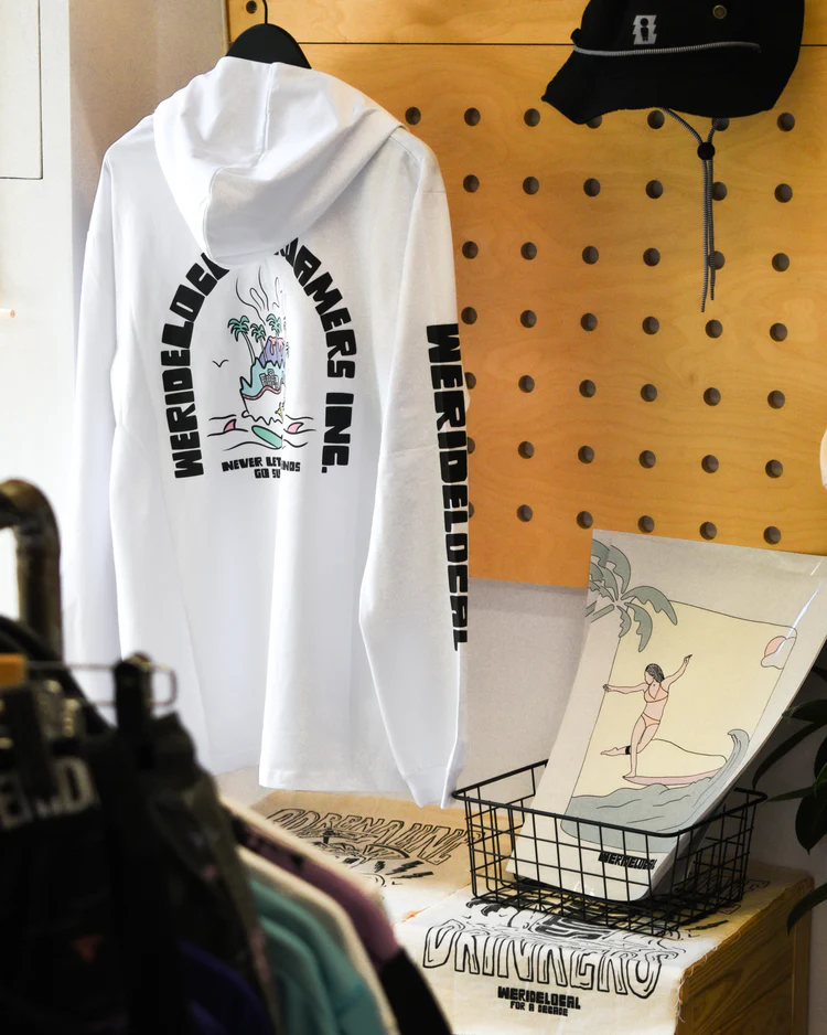 ανδρική μακρυμάνικη μπλούζα από την we ride local, roamers v6 white longsleeve