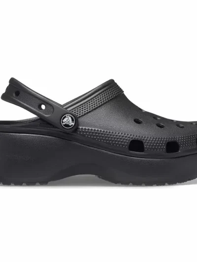 δίπατο σαμπό σε μαύρο χρώμα, crocs classic platform clog black