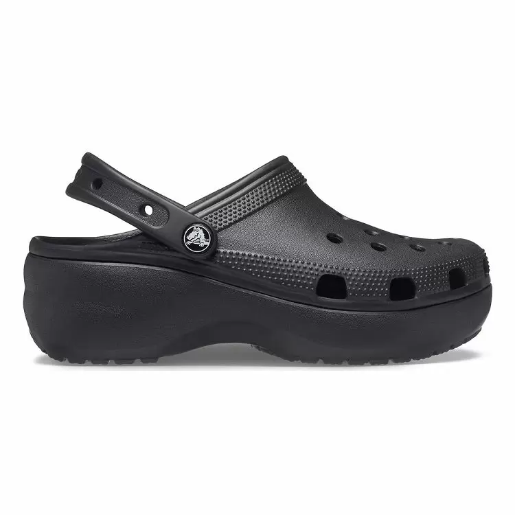 classic-platform-clog-w-black δίπατο σαμπό σε μαύρο χρώμα, crocs classic platform clog black