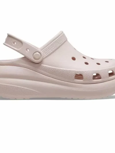 δίπατο σαμπό σε ροζ χρώμα, crocs classic crush clog quartz